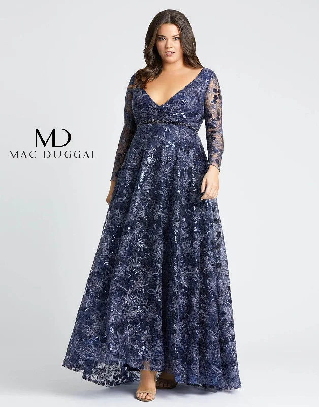 Classic Evening Dress Mac Duggal 67438 Long Plus Size Formal Dress Sale