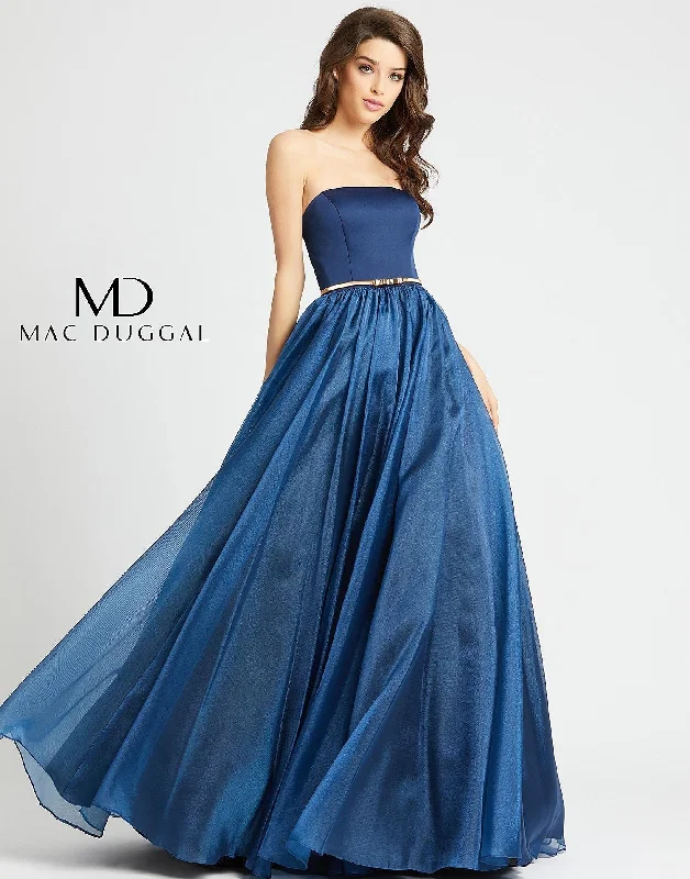 Velvet Dress Mac Duggal 25943 Prom Long Strapless Ball Gown
