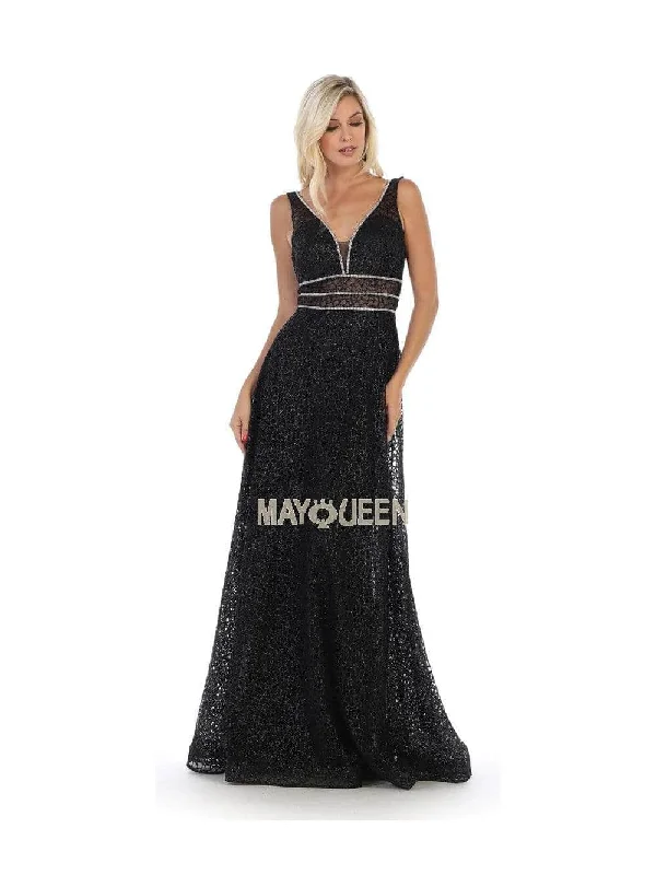 Bodycon Gown May Queen MQ1623 - Embellished A-line Evening Dress