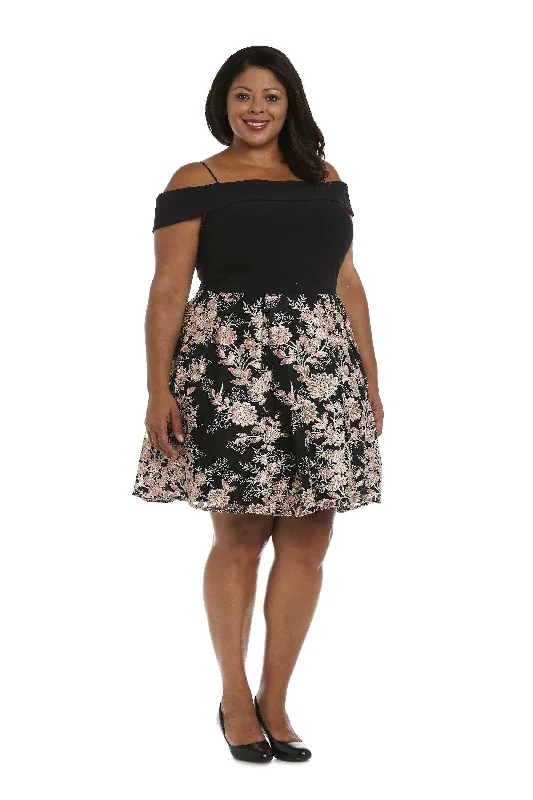 Couture Gown Morgan & Co 12552WM Plus Size Short Cocktail Dress