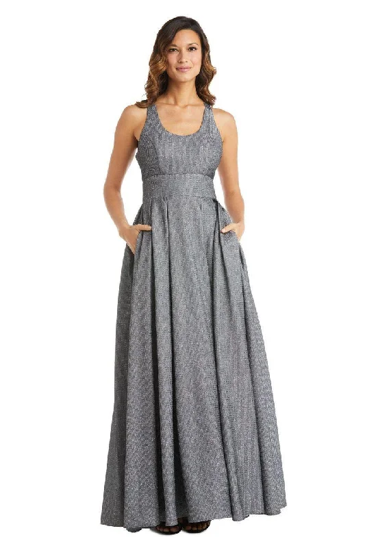 Trendy Evening Gown Morgan & Co 12774 Prom Long Metallic Ballgown