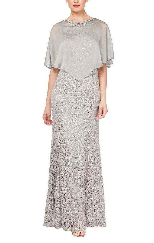 Ruched Gown Ignite Evenings Silver Mother of the Bride Long Dress 3523W