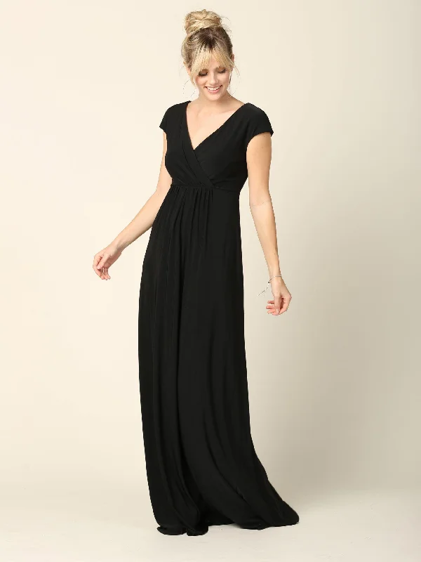 Rhinestone Embellished Dress Mother of the Bride Long V Neck Formal Dress Sale