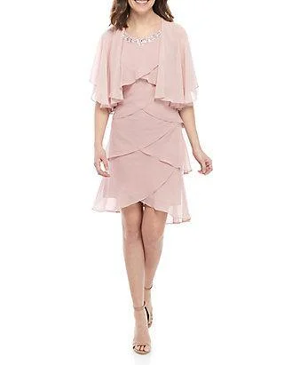 Glitter Dress SL Fashions 170127 Mother of the Bride Short Dress