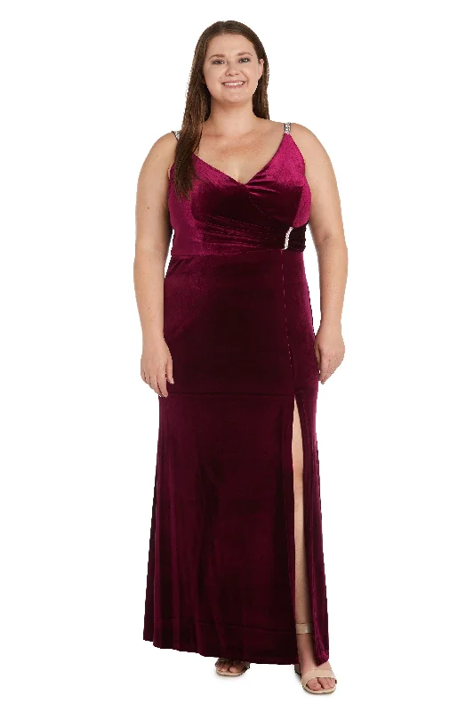 Couture Gown Nightway Long Plus Size Velvet Formal Gown 22093W