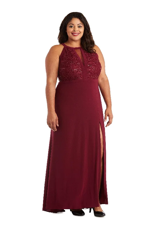 Silk Ball Gown Nightway Plus Size Long Formal Halter Gown Sale
