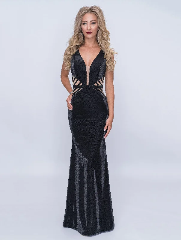 Slit Gown Nina Canacci Prom Long Formal Sleeveless Dress 6514