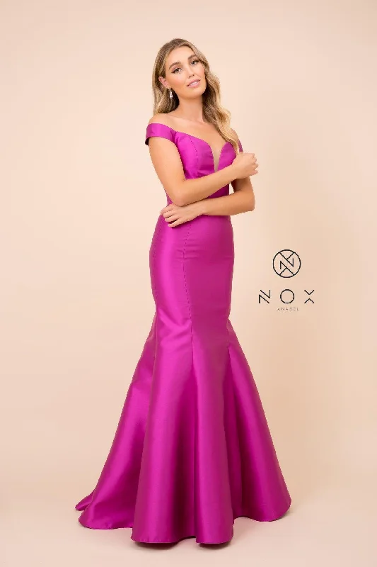 Lavish Evening Gown Long Off The Shoulder Fitted Formal Prom Dress Evening Gown