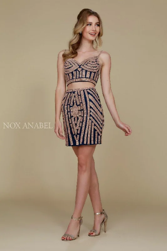 Velvet Dress Short Two Piece Crop Top Prom Cocktail Dress