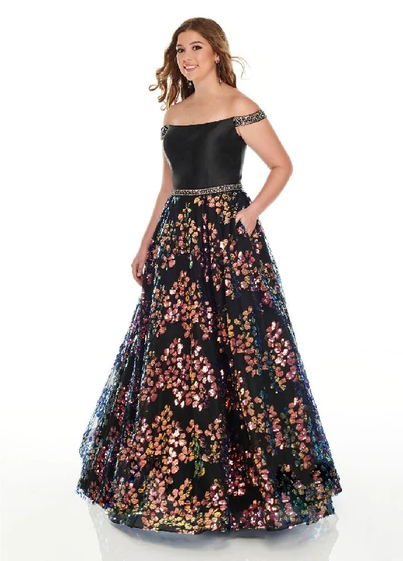 Fancy Evening Dress Rachel Allan Plus Size Prom Long Dress