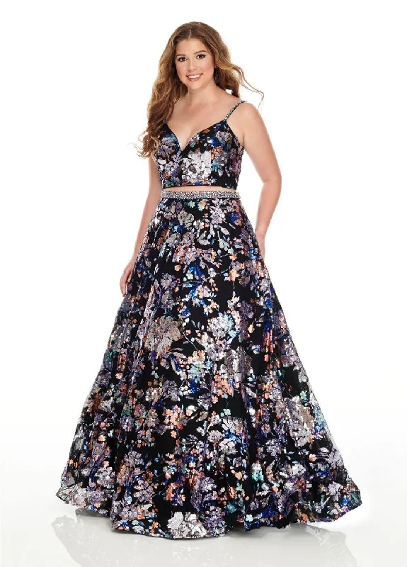 Royal Blue Dress Rachel Allan Plus Size Two Piece Prom Dress