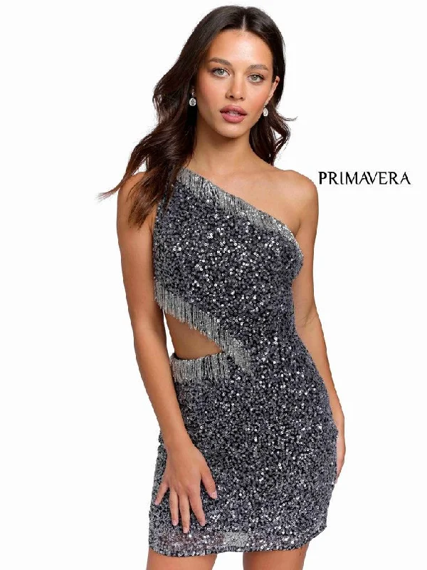 Off-Shoulder Dress Primavera Couture Short One Shoulder Prom Dress 3863