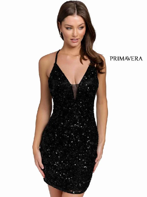 Structured Evening Gown Primavera Couture Short Prom Fitted Dress 3832