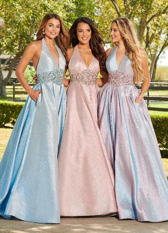 Ruched Velvet Dress Rachel Allan Prom Long Dresses Ball Gown