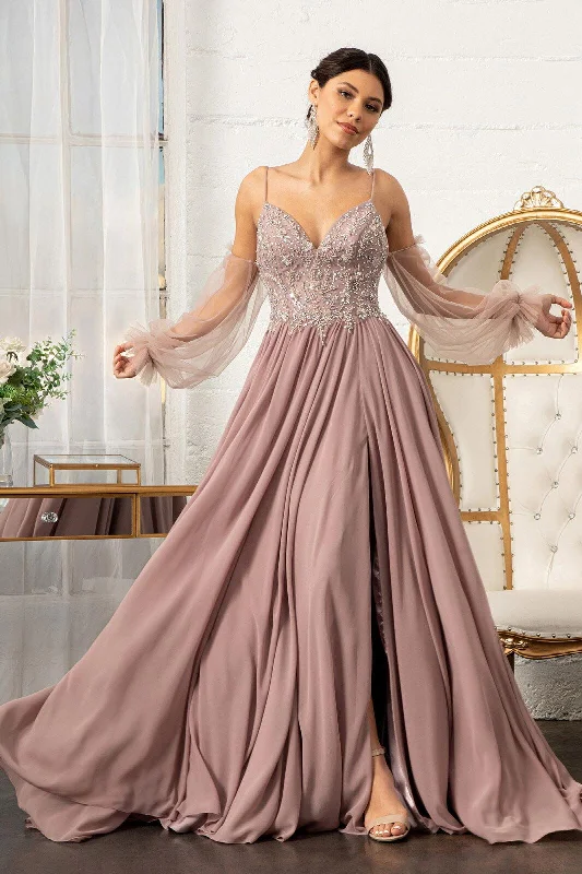 Minimalist Gown Prom Long Formal Chiffon Evening Dress
