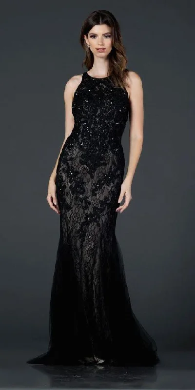 Fit And Flare Dress Prom Long Formal Sleeveless Mermaid Lace Dress