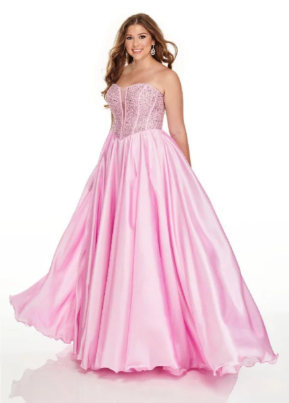Bow Detail Dress Rachel Allan Prom Long Plus Size Dress Ball Gown