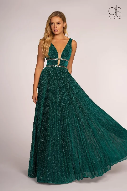 Fancy Evening Dress Prom Long Deep V Neck Evening Formal Dress