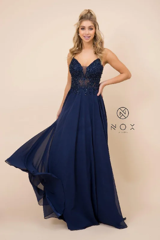 Modest Gown Prom Long Spaghetti Strap Formal Dress