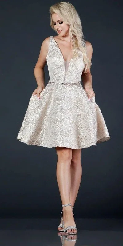 Sophisticated Gown Prom Short A-Line Sleeveless Homecoming Party Dress