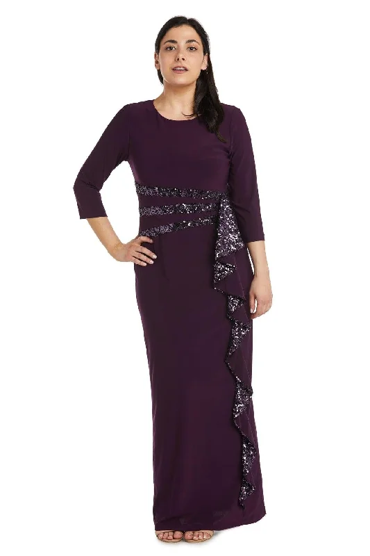 Sheer Panel Dress R&M Richards 3780 Long Mother Of The Bride Dress