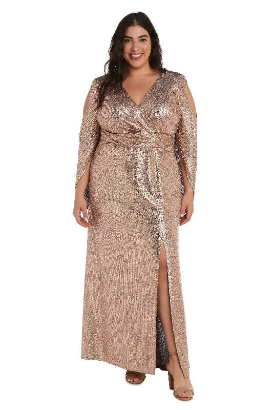 Empire Gown R&M Richards 9741W Long Plus Size Formal Dress