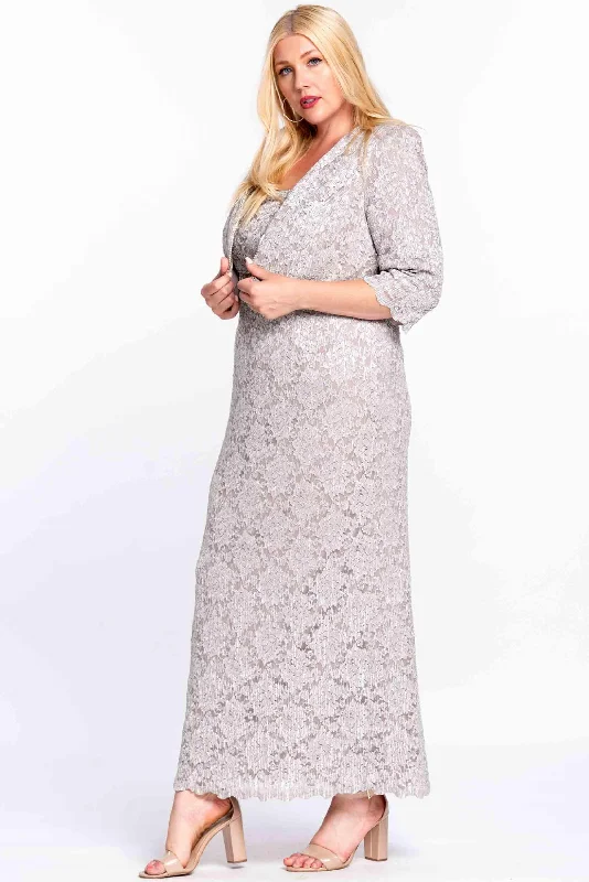Timeless Gown R&M Richards 5090 Long Formal Dress Champagne