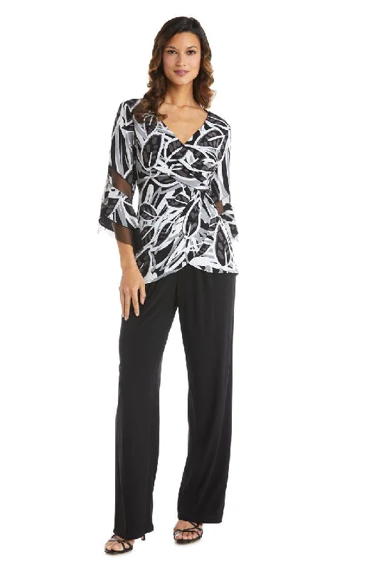 Side Slit Gown R&M Richards 7849 Mother Of The Bride Pant Set