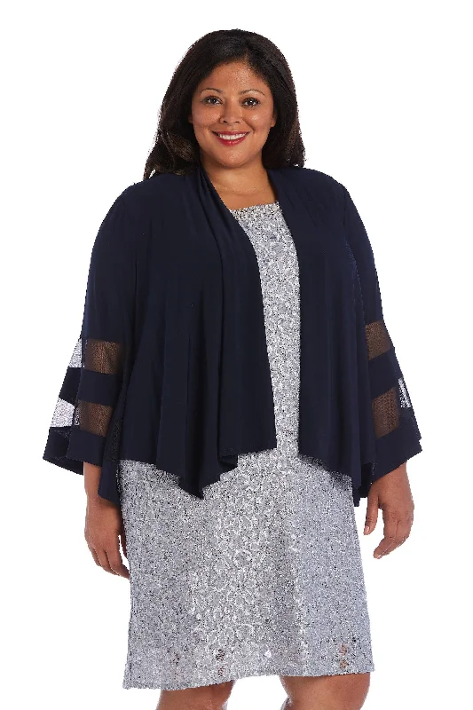 Vivid Color Gown R&M Richards 5268W Plus Size Open Jacket Sale