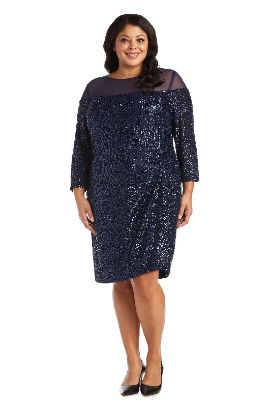 Lace Sleeves Dress R&M Richards 2428W Short Formal Dress Sale