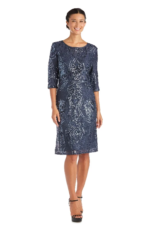 Stunning Party Dress R&M Richards 7434 Short Mother Of The Bride Dress
