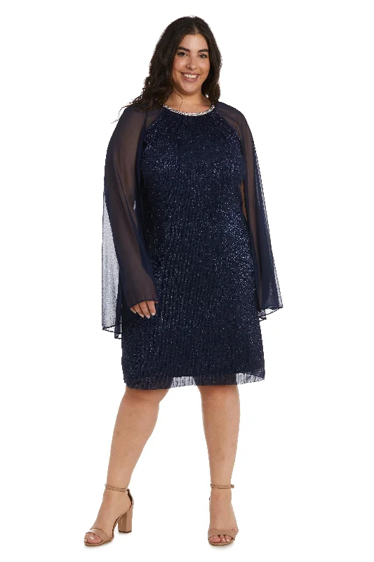 Ball Gown R&M Richards 2711W Short Plus Size Cocktail Dress