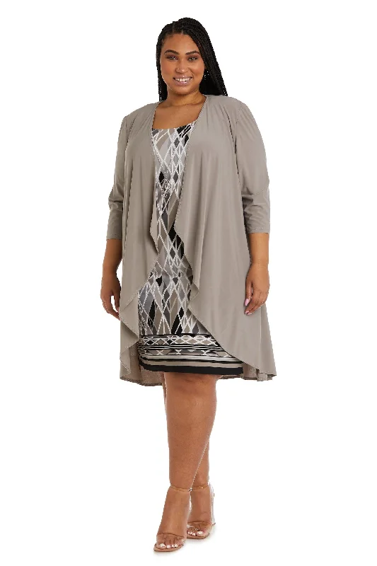 Red Carpet Dress R&M Richards 7987W Short Plus Size Jacket Dress Sale