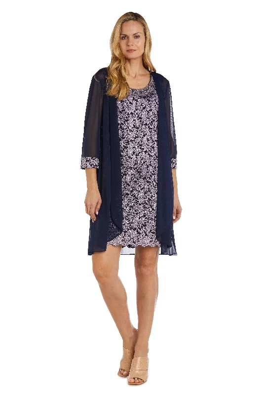 Open Back Dress R&M Richards 7312 Short Two Piece Jacket Dress