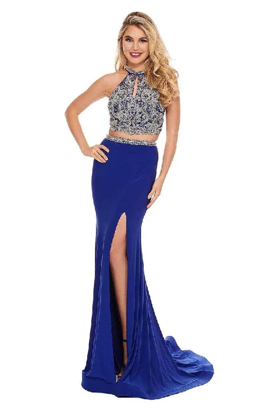 Structured Evening Gown Rachel Allan Prom Long Halter Mermaid Fit Gown 6641