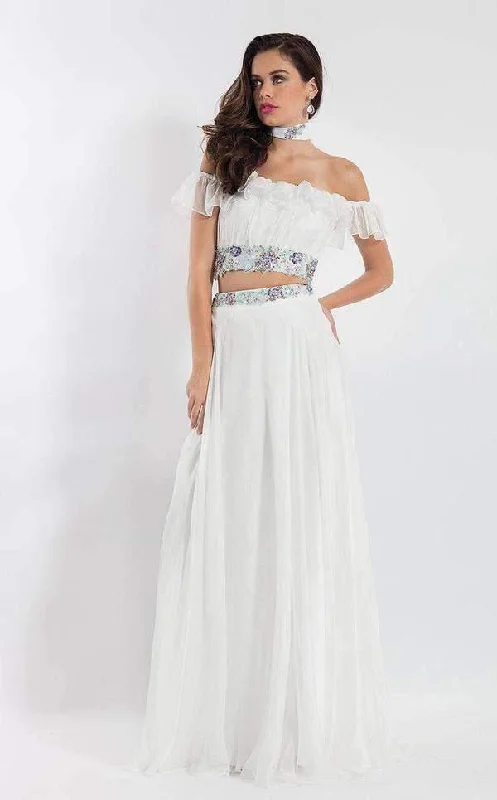 Elegant Tulle Gown Rachel Allan Prom  Formal Two Piece Long Dress 6010