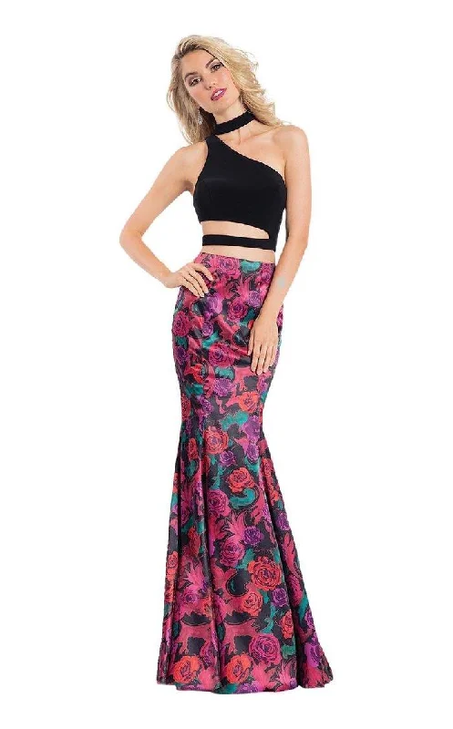 Polished Formal Dress Rachel Allan Prom Two Piece Floral Long Dress 6208