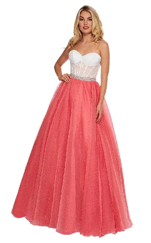 Gorgeous Party Dress Rachel Allan Prom Long Strapless Ball Gown 6471