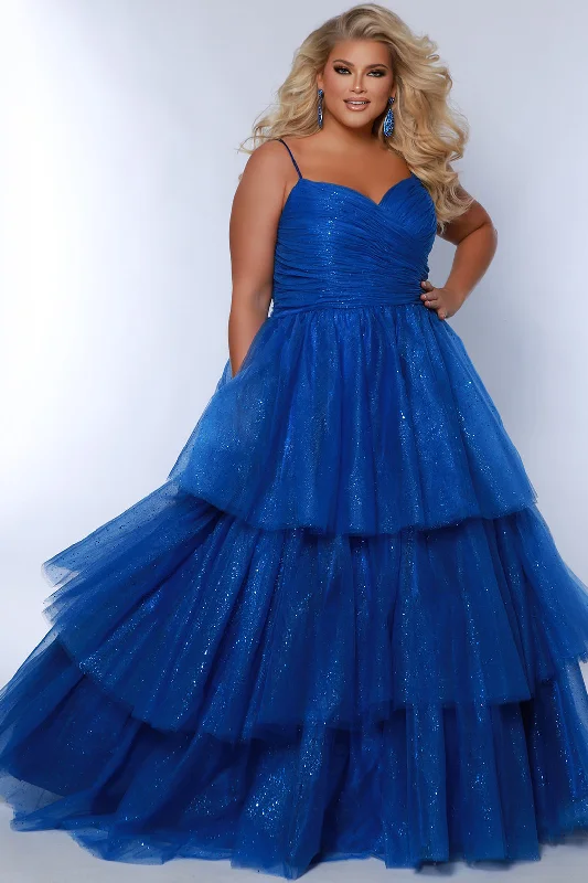 Stunning Silk Gown Top Tier Prom Ball Gown