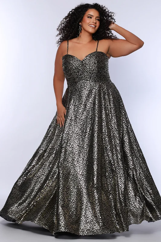 Striking Red Gown Wild Side Empire Animal Print Formal Dress