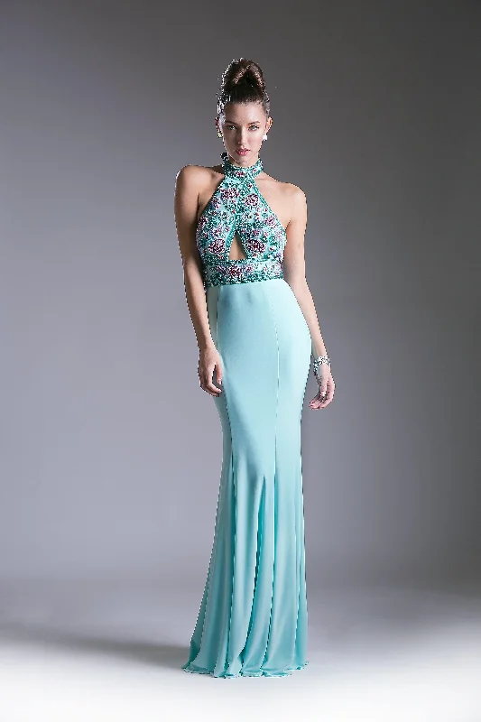 Peplum Dress Cinderella Divine CR770 Sexy Long Fitted Evening Gown Formal Dress