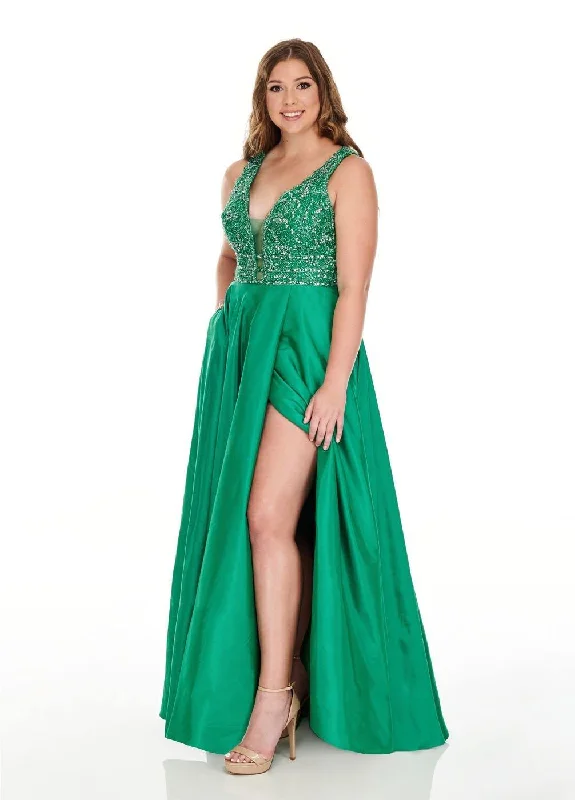 Sequin Maxi Dress Rachel Allan Sexy Prom Long Dress Plus Size