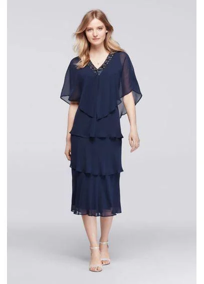 Minimalist Gown SL Fashions 114755 Short Formal Dress Mother of the Bride