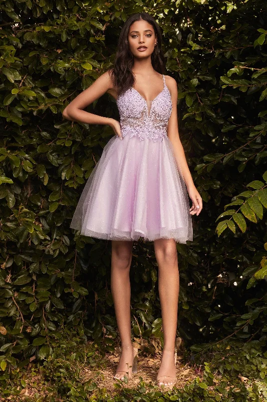 Open Back Dress Cinderella Divine CD0190 Short Homecoming Dress