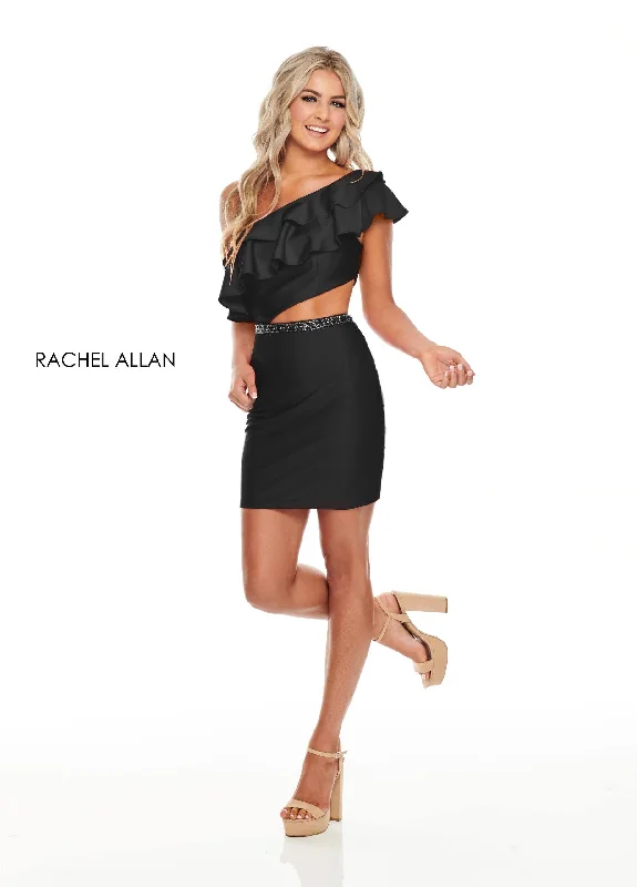 Luxe Satin Dress Rachel Allan Short Sexy Formal Cocktail Dress