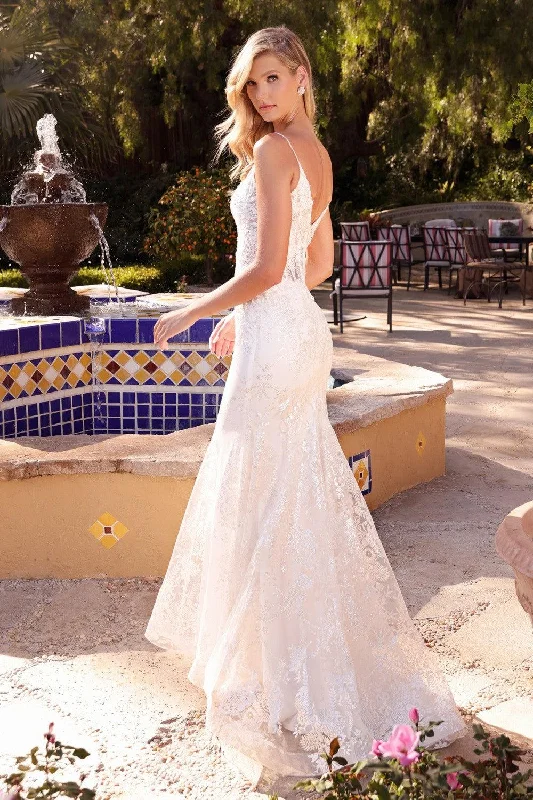Drape Sleeve Dress Cinderella Divine J825W Spaghetti Strap Long Lace Wedding Dress Drape Sleeve Dress Cinderella Divine J825W Spaghetti Strap Long Lace Wedding Dress