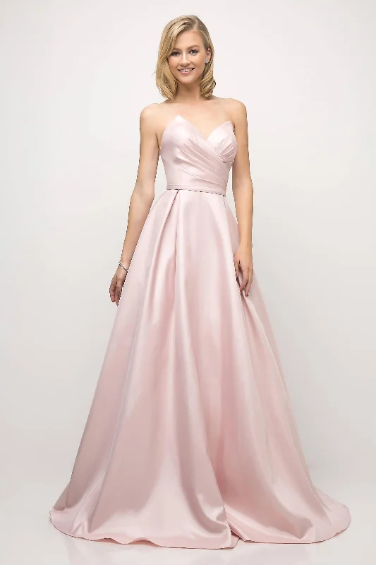 Cinderella Style Dress Cinderella Divine UE008 Long Ball Gown Strapless Pointed Prom Dress