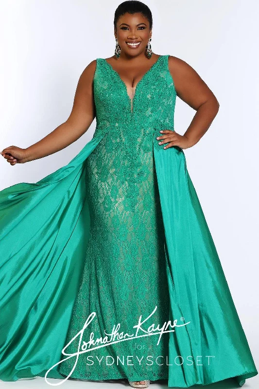 Vivid Color Gown Sydneys Closet Long Prom Plus Size Dress