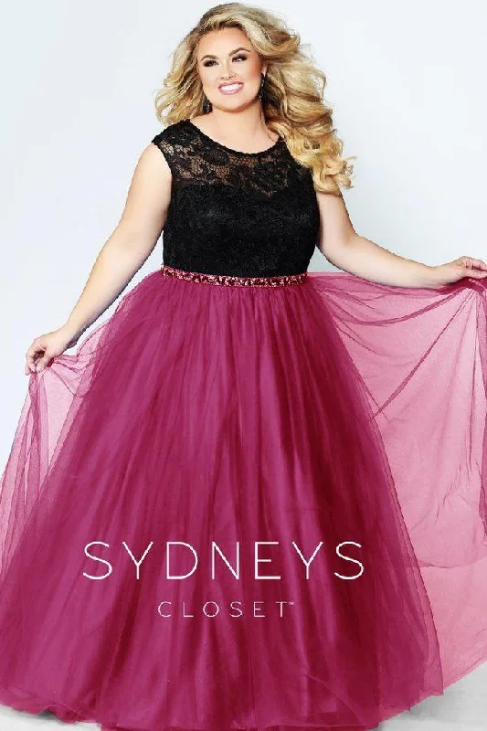 Strapless Gown Sydneys Closet Long Plus Size Prom Dress