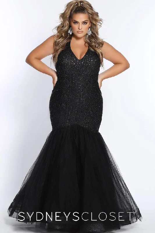 Halter Gown Sydneys Closet Sexy Formal Long Prom Dress